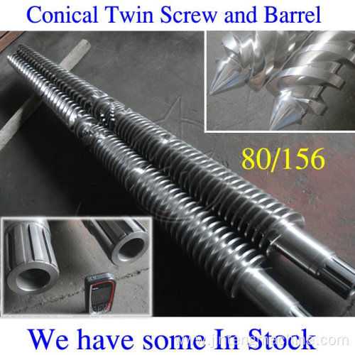 80/156 pvc foam board extruder conical screw barrel